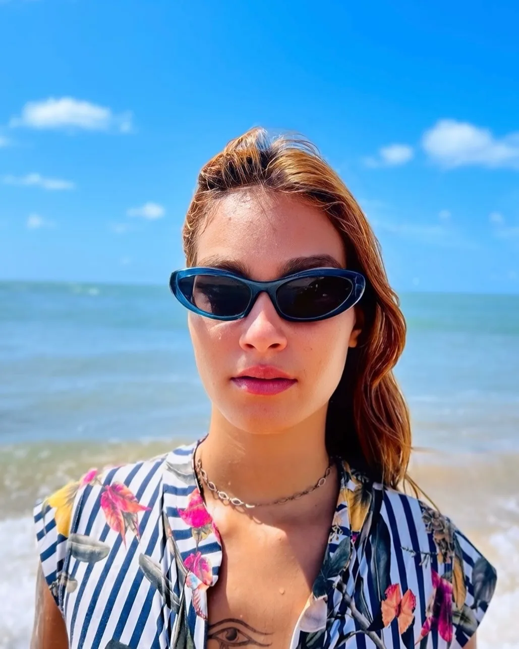 Raissa Zanardini com o Oceano Azul